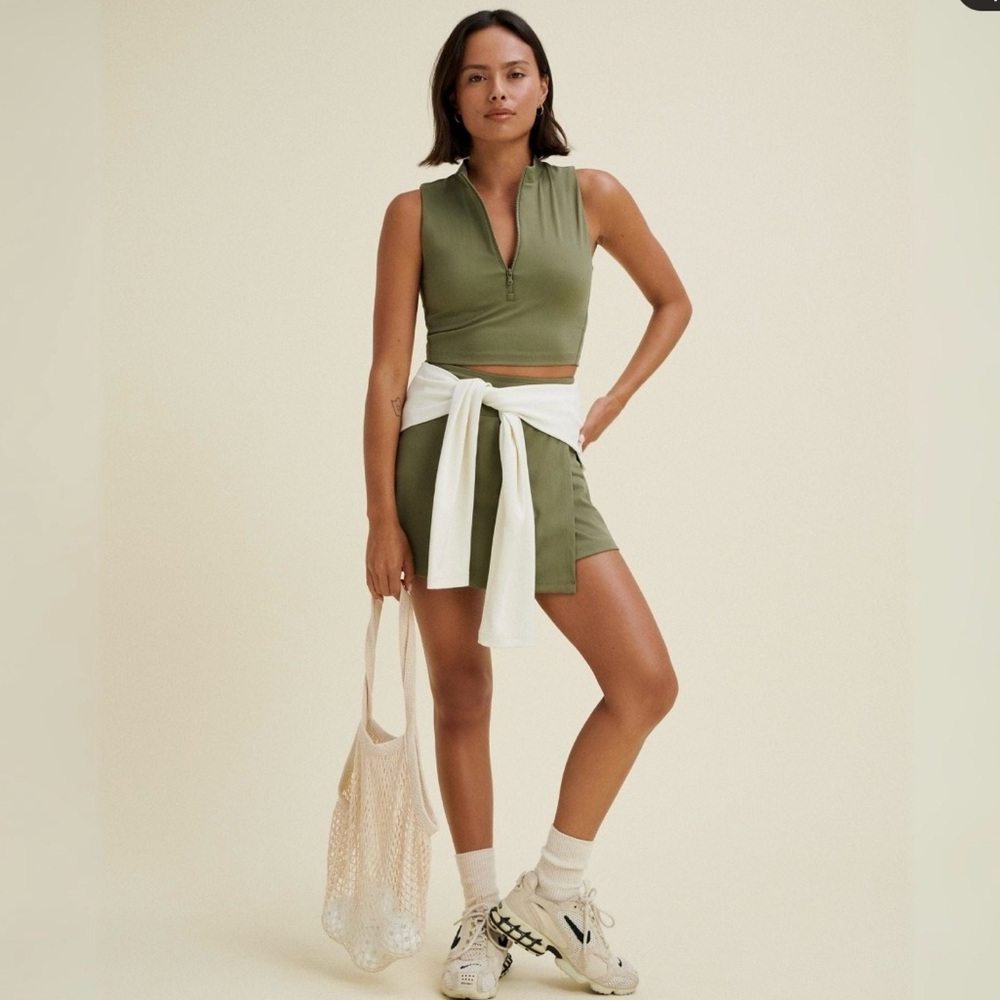 NWT - Olive Green Smith Skirt Recess Pickleball - SZ Small - Tennis Skirt